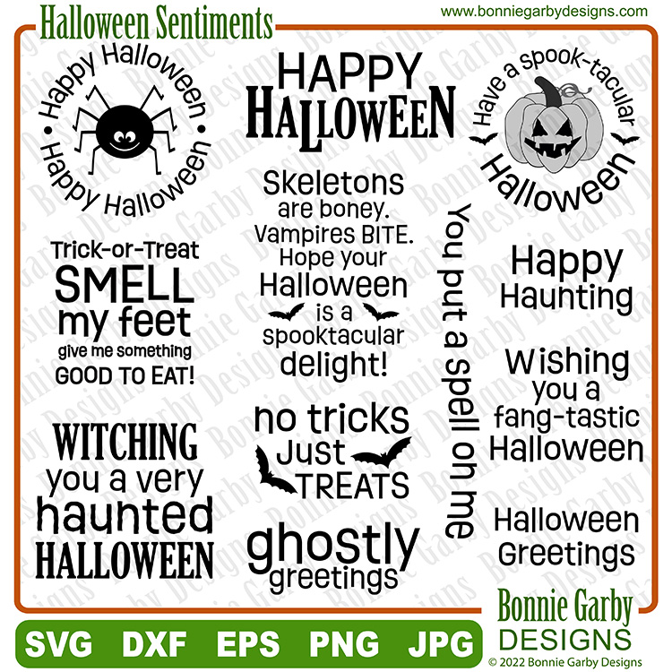 Halloween Sentiments SVG Bundle